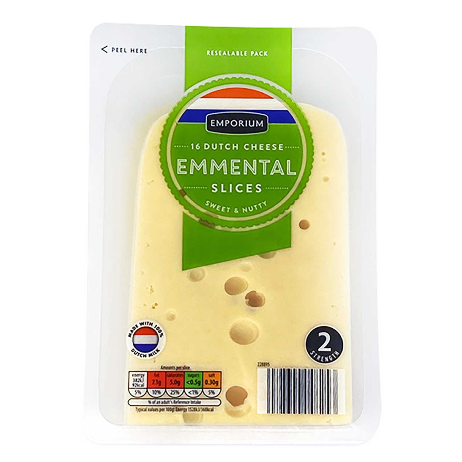 Dutch Cheese Emmental Slices 16 Pack Emporium